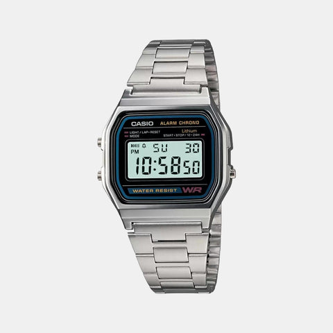 Vintage Unisex Quartz Grey Dial Digital Stainless Steel Watch D011