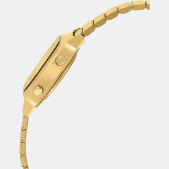 Vintage Women Quartz Black Dial Digital Stainless Steel Watch D124