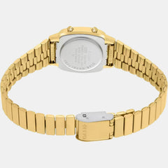 Vintage Women Quartz Black Dial Digital Stainless Steel Watch D124