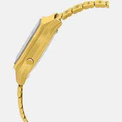 Vintage Unisex Quartz Two Tone Dial Digital Stainless Steel Watch D127