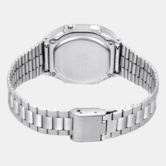 Vintage Unisex Quartz Grey Dial Digital Stainless Steel Watch D131