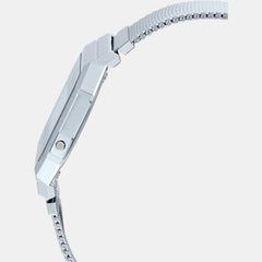 Vintage Women Quartz Grey Dial Digital Stainless Steel Watch D170