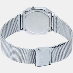 Vintage Women Quartz Grey Dial Digital Stainless Steel Watch D170