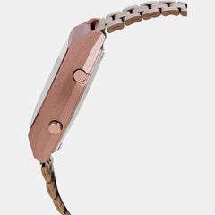 Vintage Unisex Quartz Rose Gold Dial Digital Stainless Steel Watch D187