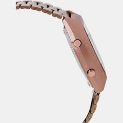 Vintage Unisex Quartz Rose Gold Dial Digital Stainless Steel Watch D187