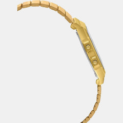 Vintage Unisex Quartz Black Dial Digital Stainless Steel Watch D198