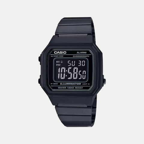 Vintage Unisex Quartz Black Dial Digital Stainless Steel Watch D199