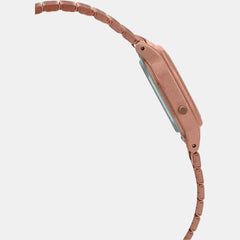 Vintage Women Quartz Rose Gold Dial Digital Stainless Steel Watch D217