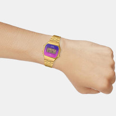 Vintage Men Quartz Blue Dial Digital Stainless Steel Watch D284