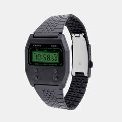 Vintage Unisex Quartz Black Dial Digital Stainless Steel Watch D325