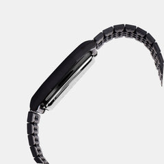 Vintage Unisex Quartz Black Dial Digital Stainless Steel Watch D325