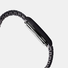 Vintage Unisex Quartz Black Dial Digital Stainless Steel Watch D325