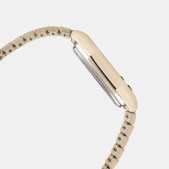 Vintage Unisex Quartz Gold Dial Digital Stainless Steel Watch D327