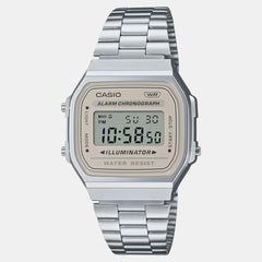 Vintage Unisex Quartz Light Brown Dial Digital Stainless Steel Watch D332