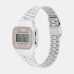 Vintage Unisex Quartz Light Brown Dial Digital Stainless Steel Watch D332