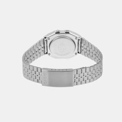 Vintage Unisex Quartz Black Dial Digital Stainless Steel Watch D339