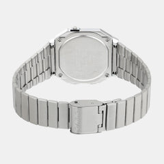 Vintage Unisex Quartz Silver Dial Digital Stainless Steel Watch D346