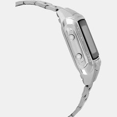 Vintage Unisex Quartz Grey Dial Digital Stainless Steel Watch DB27