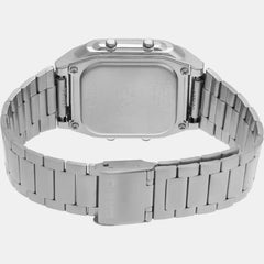 Vintage Unisex Quartz Grey Dial Digital Stainless Steel Watch DB27