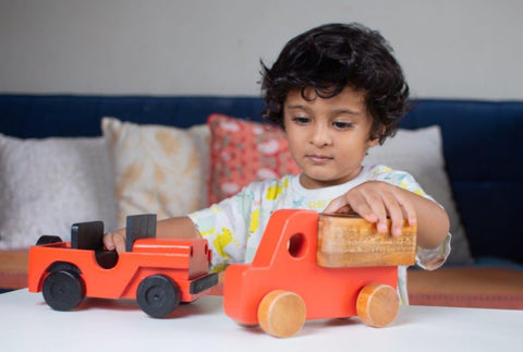 Wooden Dump Truck Vehicle Toy