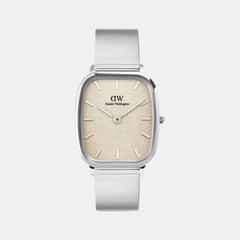 Men Quartz Beige Dial Analog Stainless Steel Watch DW00100812K