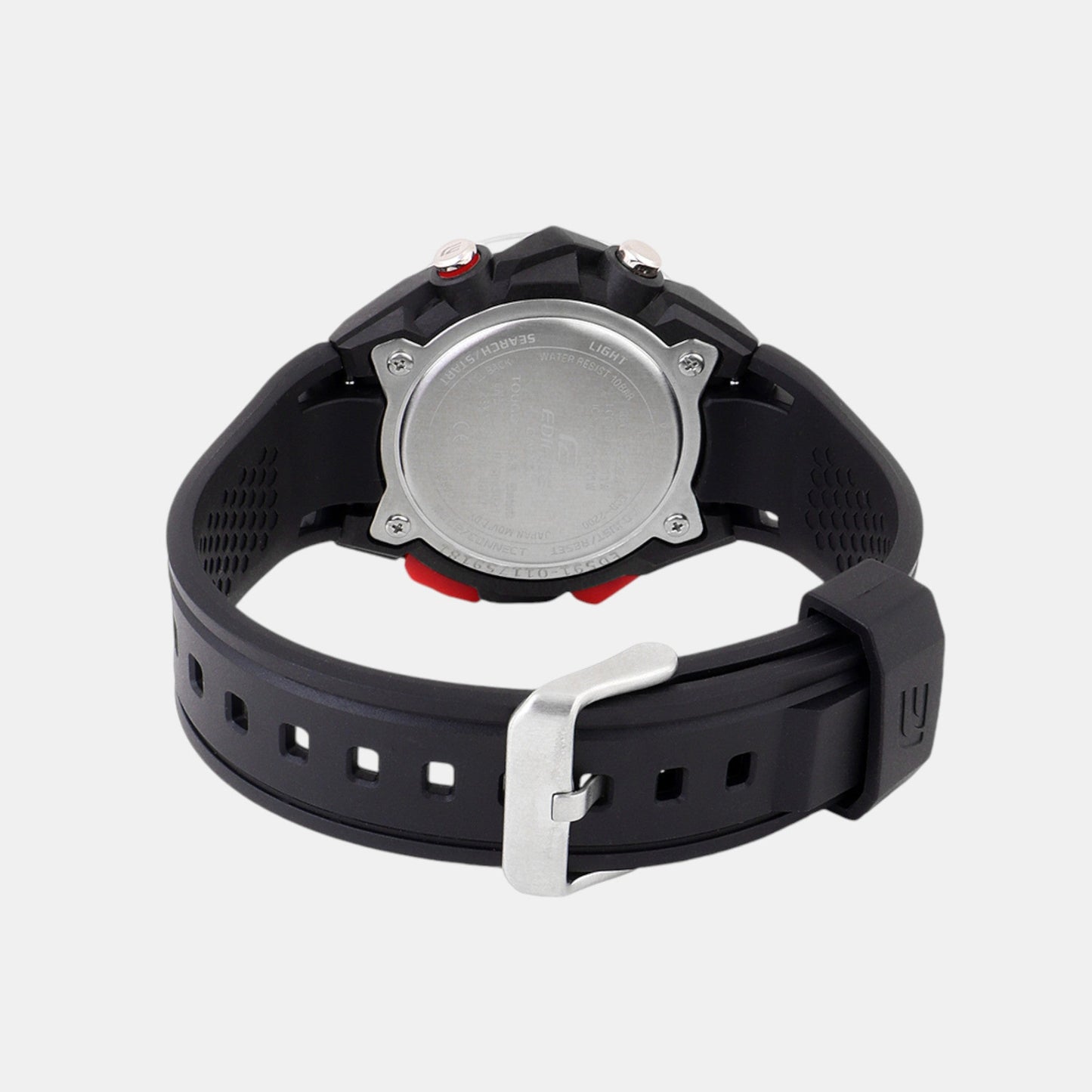 Edifice Men Quartz Black Dial Analog-Digital Resin Watch ED591