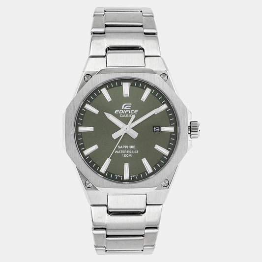 Edifice Men Quartz Green Dial Analog Stainless Steel Watch ED603