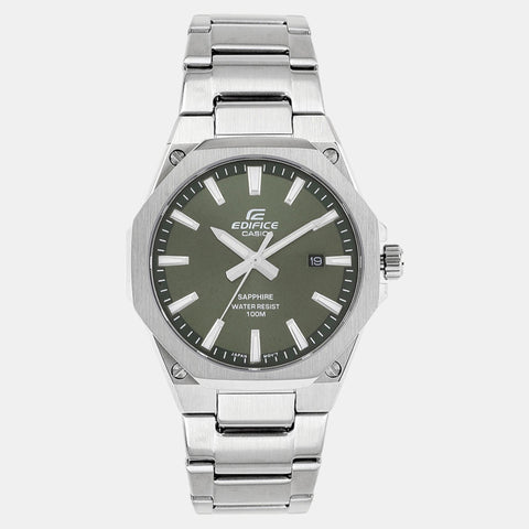 Edifice Men Quartz Green Dial Analog Stainless Steel Watch ED603