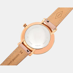 Jacqueline Women Quartz White Dial Analog Leather Watch ES3988