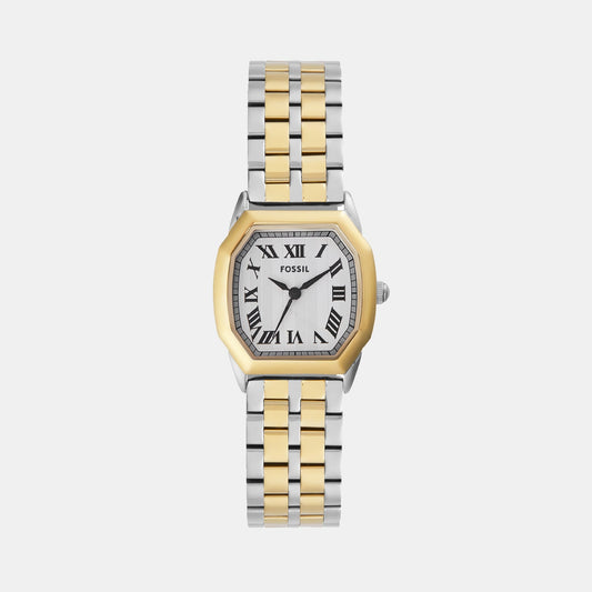 Harlow Women Quartz Cream Dial Analog Stainless Steel Watch ES5362