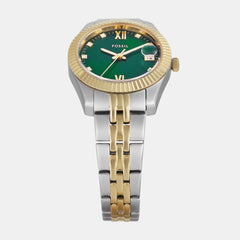 Scarlette Women Quartz Green Dial Analog Stainless Steel Watch ES5388