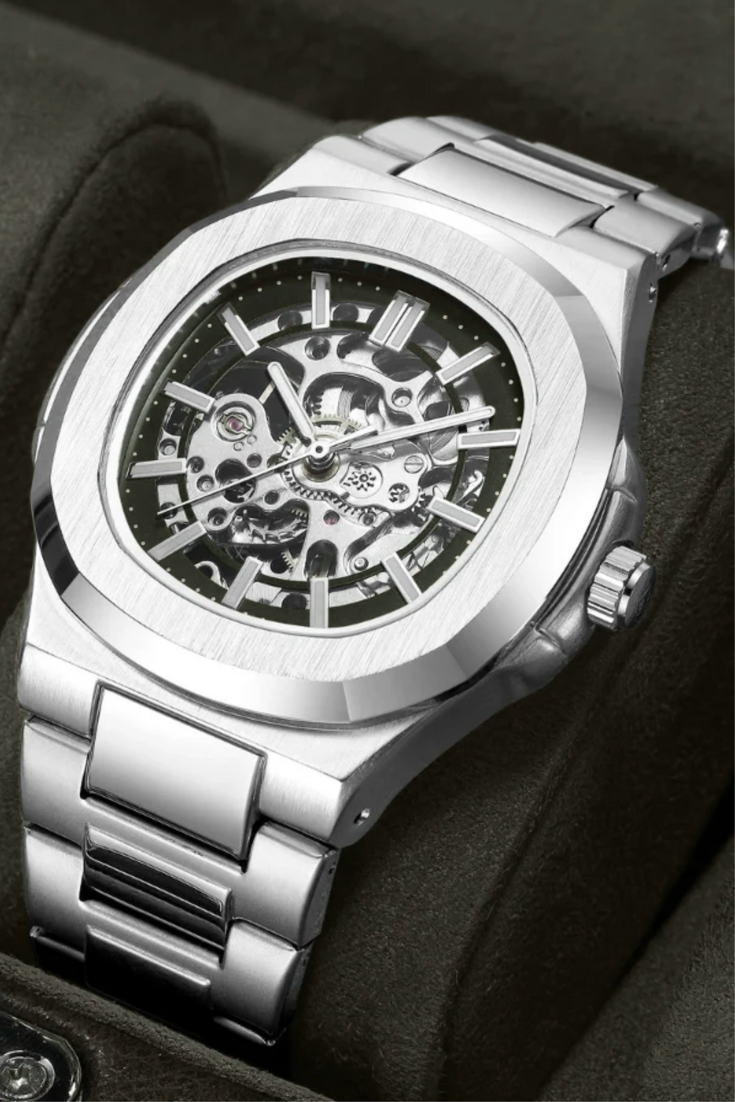 Loravento Skeleton Automatic Onyx Steel