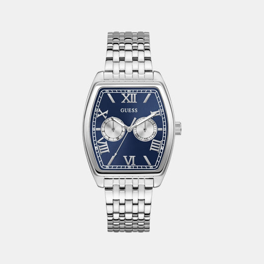 Dress Men Quartz Blue Dial Multi-Function Recycled Steel Watch GW0975G1