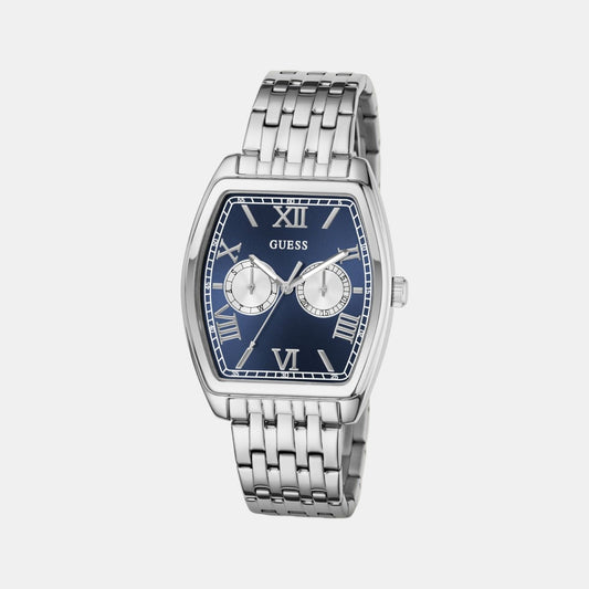 Dress Men Quartz Blue Dial Multi-Function Recycled Steel Watch GW0975G1