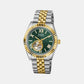 Dress Men Automatic Green Dial Analog Recycled Steel Watch GW0984G4