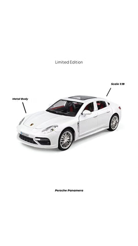 White - Porsche Panamera – Diecast Alloy Sports Car | Miniature Toy with Openable Doors for Kids & Collectors - Scale 1:18 LMI15142.