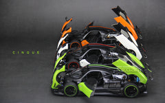 1/18 Almost Real AR+ Pagani Zonda Cinque Coupe 2009 White Diecast Full Open