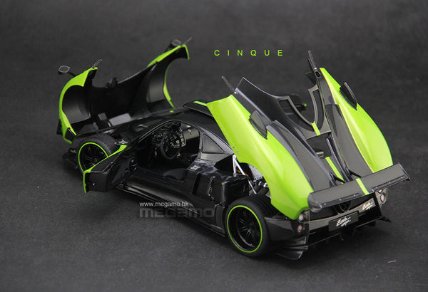 1/18 Almost Real AR+ Pagani Zonda Cinque Coupe 2009 White Diecast Full Open