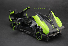 1/18 Almost Real AR+ Pagani Zonda Cinque Coupe 2009 White Diecast Full Open