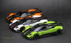 1/18 Almost Real AR+ Pagani Zonda Cinque Coupe 2009 White Diecast Full Open