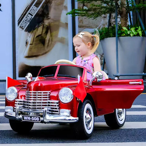 Kids Electric Toy Benz Vintage Car with Remote Control | 12V Battery-Powered Ride-On Car for Kids