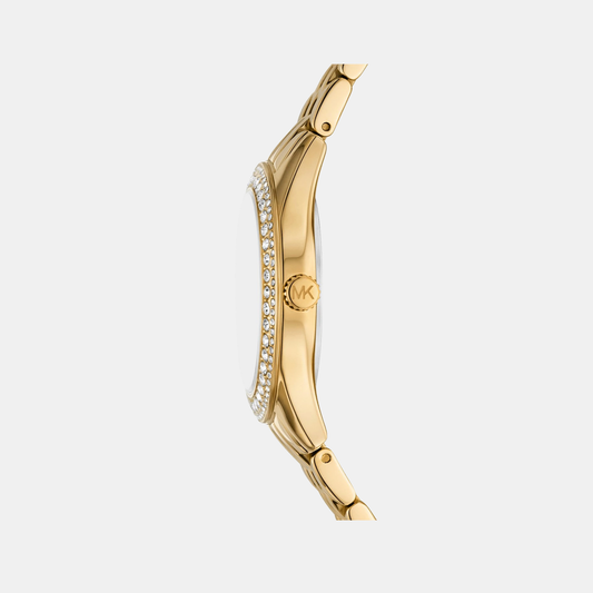 Harlowe Women Quartz Green Dial Analog Stainless Steel Watch MK4870