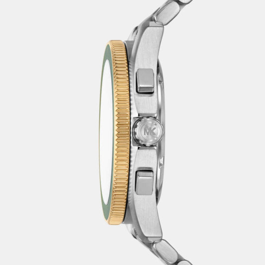 Maritime Men Quartz Green Dial Chronograph Stainless Steel Watch MK9215