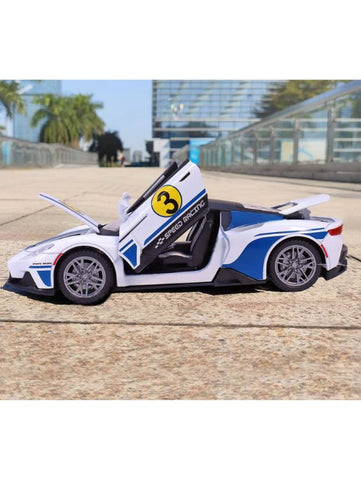 White - Maserati MC 20 Alloy Metal Pull Back Diecast Car – Premium Metal Toy Vehicle for Kids & Collectors Scale 1:22 - MSLMI.