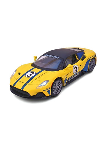 Yellow - Maserati MC 20 Alloy Metal Pull Back Diecast Car – Premium Metal Toy Vehicle for Kids & Collectors Scale 1:22 - MSLMI.