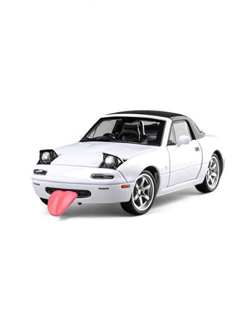 White - Mazda Miata MX-5 Diecast Car – 1:32 Alloy Model Toy with Pull Back Action, Openable Doors, Realistic Design – Collectible Gift for Kids & Adults TZ-OS1560.