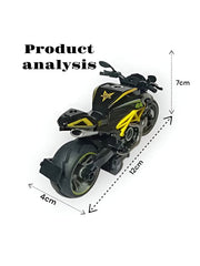 Yellow - Mini Motorcycle Metal Diecast Bike Scale 1:12.