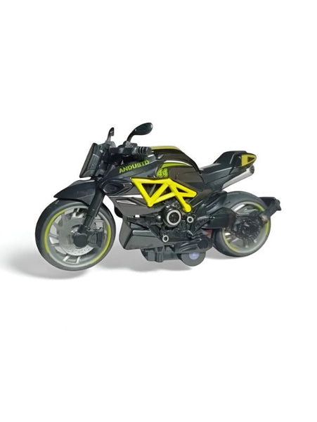 Yellow - Mini Motorcycle Metal Diecast Bike Scale 1:12.