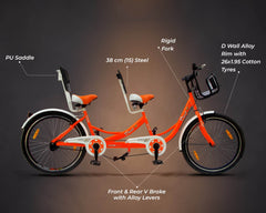 PATOYS | Avon Duet - Double Seat Bicycle Tandem Bike for Kids