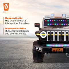 PATOYS | Explorer SUV Ride-On for Kids | 12V | 2-Seater | LED Lights | Remote Control | Metallic Grey